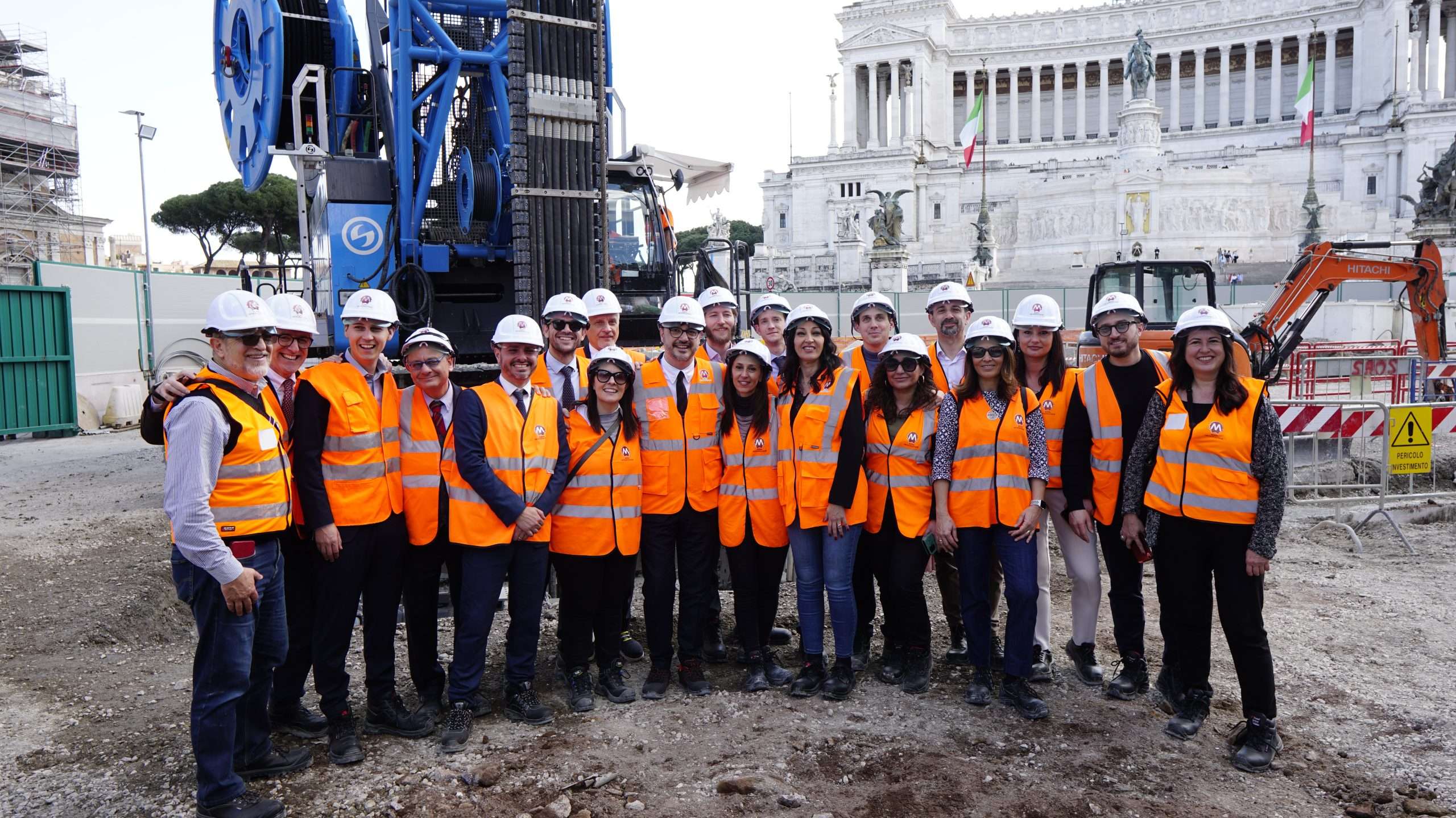 Visita al Cantiere della Metro C di Piazza Venezia